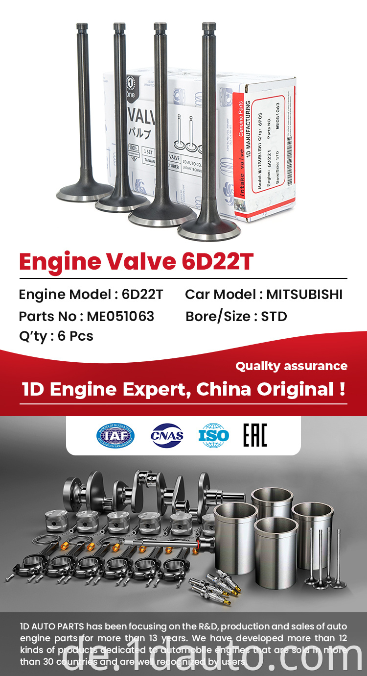 MITSUBISHI 6D22-T Engine Valves 